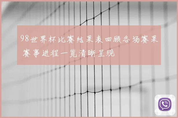 98世界杯比赛结果表回顾各场赛果 赛事进程一览清晰呈现